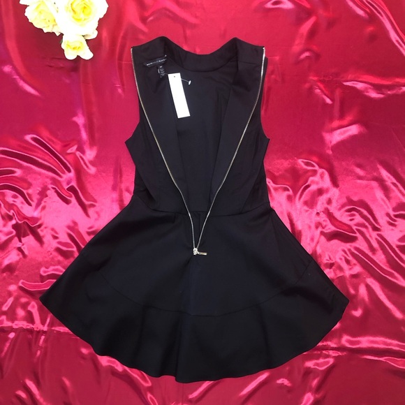 ⭐️NEW⭐️White House Black Market Mock Neck Sleeveless Fit & Flare Tunic Top Black - Picture 6 of 12